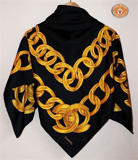 chanel logo silk scarf|Chanel ready to wear scarf.